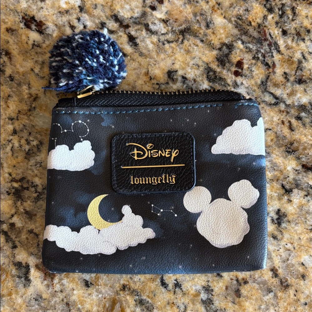 Loungefly Disney Navy and White stars and moon Mickey Coin Purse